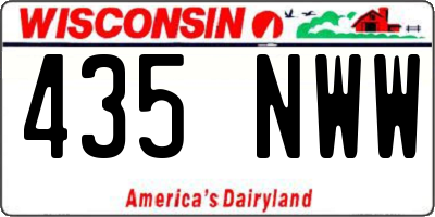 WI license plate 435NWW