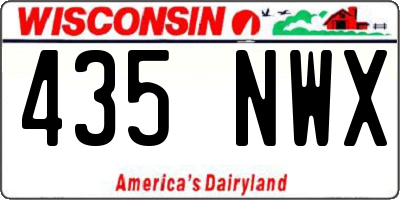 WI license plate 435NWX