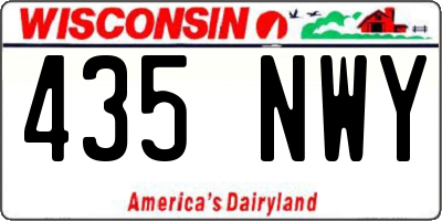 WI license plate 435NWY