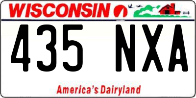 WI license plate 435NXA
