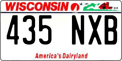 WI license plate 435NXB