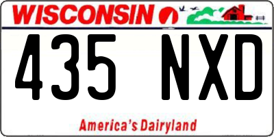 WI license plate 435NXD
