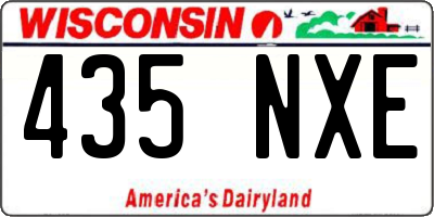 WI license plate 435NXE