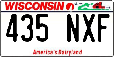 WI license plate 435NXF