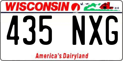 WI license plate 435NXG