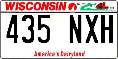 WI license plate 435NXH