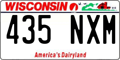 WI license plate 435NXM