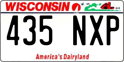 WI license plate 435NXP
