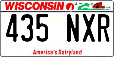 WI license plate 435NXR