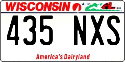 WI license plate 435NXS