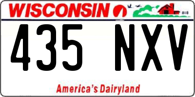 WI license plate 435NXV