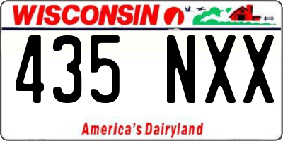 WI license plate 435NXX