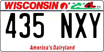 WI license plate 435NXY
