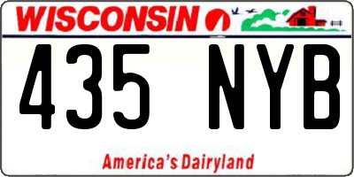 WI license plate 435NYB