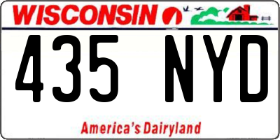 WI license plate 435NYD