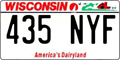 WI license plate 435NYF