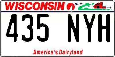 WI license plate 435NYH
