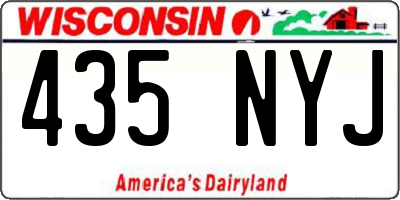 WI license plate 435NYJ