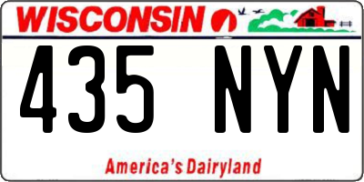 WI license plate 435NYN