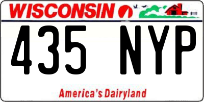 WI license plate 435NYP