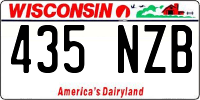 WI license plate 435NZB