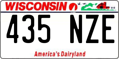 WI license plate 435NZE