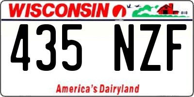 WI license plate 435NZF