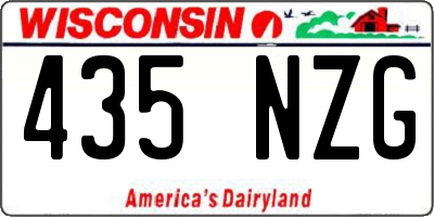 WI license plate 435NZG