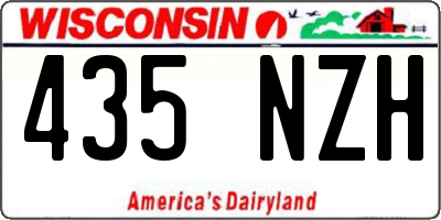 WI license plate 435NZH
