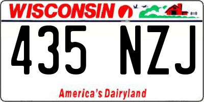 WI license plate 435NZJ
