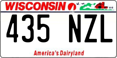 WI license plate 435NZL
