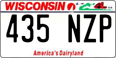 WI license plate 435NZP