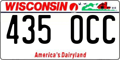 WI license plate 435OCC