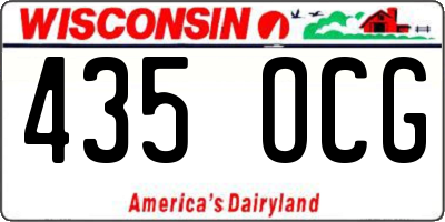 WI license plate 435OCG