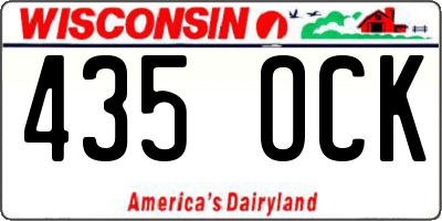 WI license plate 435OCK