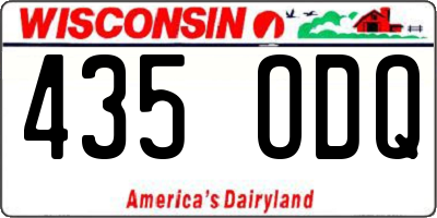 WI license plate 435ODQ