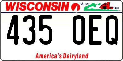 WI license plate 435OEQ