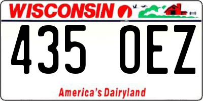 WI license plate 435OEZ