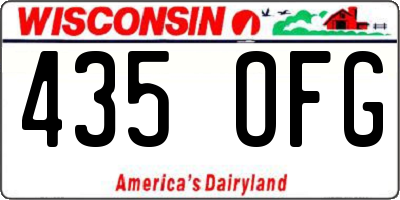 WI license plate 435OFG