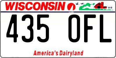 WI license plate 435OFL