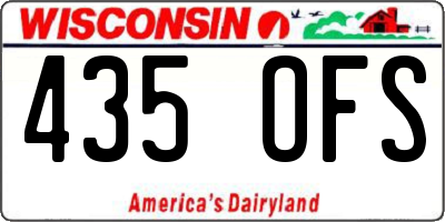 WI license plate 435OFS
