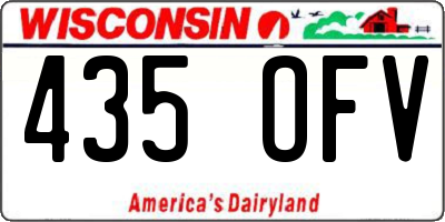 WI license plate 435OFV