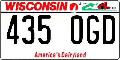 WI license plate 435OGD