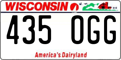 WI license plate 435OGG