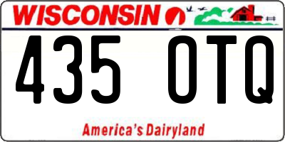 WI license plate 435OTQ