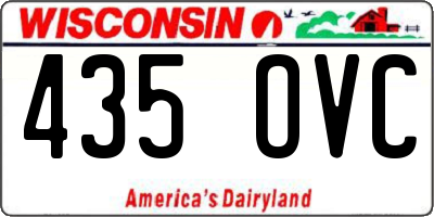 WI license plate 435OVC