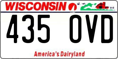 WI license plate 435OVD