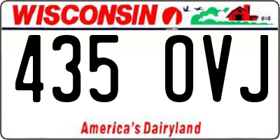 WI license plate 435OVJ