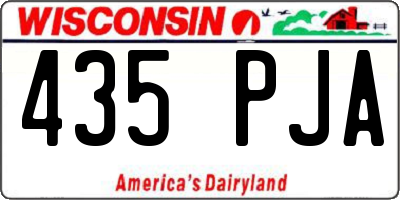 WI license plate 435PJA