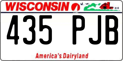WI license plate 435PJB